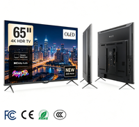 Téléviseur intelligent OLED 4K Ultra HD 65 pouces à écran plat, Dolby Vision Atmos, commande vocale IA, sans cadre, prix direct, approvisionnement en gros