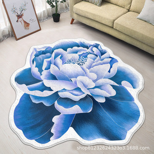 Tapis en forme spéciale, style frais et minimaliste, avec motif diamant doré, pour chaise d'ordinateur, salon, chambre à coucher, coiffeuse - Product Image 4