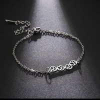 Neues Edelstahl-Tierpfoten-Kettenarmband Modernes Verstellbares Unisex-Armband Niedliches Farbechtes Leichtes Luxus-Hochzeitsschmuck