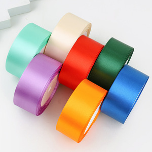 Nine-Colored Ribbon Satin Ribbon 4Cm Woven Polyester Solid Color Gift Packaging Hair Accessory Handmade Diy Ribbon - Product Image 1