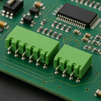 Connecteur mâle pour carte de circuit imprimé (PCB) à bornier enfichable vert, multipositions 2P 3P 4P 5P 6P 7P 9P
