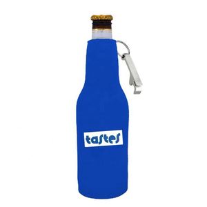 Housse isotherme portable en néoprène avec logo personnalisé et ouvre-bouteille intégré pour bouteilles de bière - Product Image 5