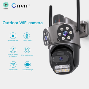 <span class=keywords><strong>3</strong></span> obiettivi 9MP telecamera di sicurezza Wifi Wireless esterna bidirezionale di rilevamento del movimento Audio PTZ telecamera telecamera Cctv sicurezza domestica - Product Image 2