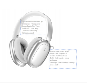 2026년 신형 ANC 블루투스 무선 헤드폰 대용량 배터리 OEM ODM 지원 소량 헤드폰 - Product Image 2