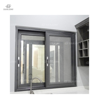 American Style Aluminium Fenster tür Verbund rahmen Glasfenster Wohn Double Safe Schiebefenster