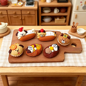 Miniature in Resina di Gatti, Cani e Pane Kawaii, Ornamenti per Scene di Panetteria, Decorazioni Creative da Scrivania e Regalo per Amanti dei Gatti - Product Image 2