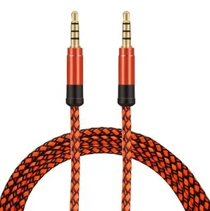 3.5mm a 3.5mm Speaker Aux Cable 1.5m 3m Headphone Jack Nylon Trançado Cabo De Áudio
