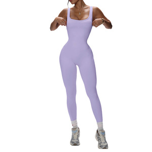 292 <span class=keywords><strong>Tuta</strong></span> Intera Europea Americana Sexy Traspirante a Collo Alto Senza Maniche, Vestibilità Regolare, per Fitness e Yoga, da <span class=keywords><strong>Donna</strong></span>, ad Alta Elasticità - Product Image 3