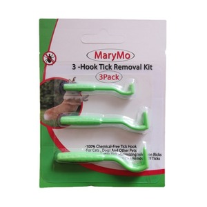 Lot de 3 extracteurs de tiques légers pour animaux de compagnie, outil de nettoyage à double fonction pour tiques et puces - Product Image 2