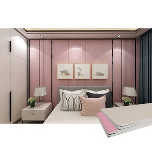 Vendita calda interna parete bordo camera da letto rosa plastica WPC PVC pannelli di parete - Product Image 2