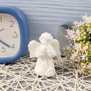 Moldes de fundición de resina hechos a mano para adornos decorativos DIY estilo Ins moldes de Ángel de rodillas de silicona W0240 - Product Image 3