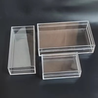 Boîte cadeau et présentoir en acrylique transparent/transparent de qualité supérieure avec couvercle organisateur d'emballage de mariage pour bijoux, cosmétiques et objets de collection
