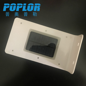 Poplor Solar Wall <b>Light</b> 2W <b>LED</b> Outdoor Garden Lamp With Button Control And <b>Light</b> <b>Sensor</b> For Yard Fence Lighting - Product Image 2