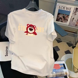 Short-sleeved Men's Summer Casual Loose Pure Cotton Cartoon Print Breathable <strong>T</strong>-<strong>shirt</strong> for Teenagers' Fashion Brand Top Instagram - Product Image 6