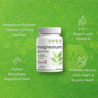 Gélules personnalisées de suppléments minéraux glycine magnésium vitamine C pour l'humeur musculaire sommeil santé cardiaque