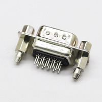 Adaptateur VGA DR15 DB15, prise mâle, trois rangées de ports parallèles, hauteur 10,7 mm, positions 15-62 broches, PCB 180 degrés, connecteur femelle mâle