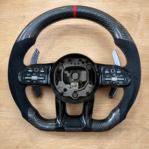 Volant en fibre de carbone <span class=keywords><strong>Mercedes</strong></span> pour AMG W204 W205 C63 C63S W176 W177 W166 Volant personnalisé - Product Image 1