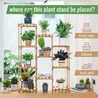 Chenzhu vente chaude bambou bois meubles plante support organisateur présentoir conteneur de stockage décor à la maison jardin décoration