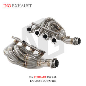 Collettori di Scarico in Acciaio Inox di Alta Qualità ING, Spessore 1,5mm, per <span class=keywords><strong>Ferrari</strong></span> 360 3.6L, <span class=keywords><strong>Accessori</strong></span> <span class=keywords><strong>Auto</strong></span> per Tuning e Prestazioni - Product Image 5