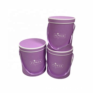 Caja de Regalo Redonda Personalizable en Color Macaron, con <span class=keywords><strong>3</strong></span> Compartimentos para Flores, con Asa, Materiales Reciclados, Disponible en Stock - Product Image 5