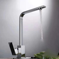 Robinet de cuisine à bec extractible à poignée unique classique noir pivotant à 360 degrés