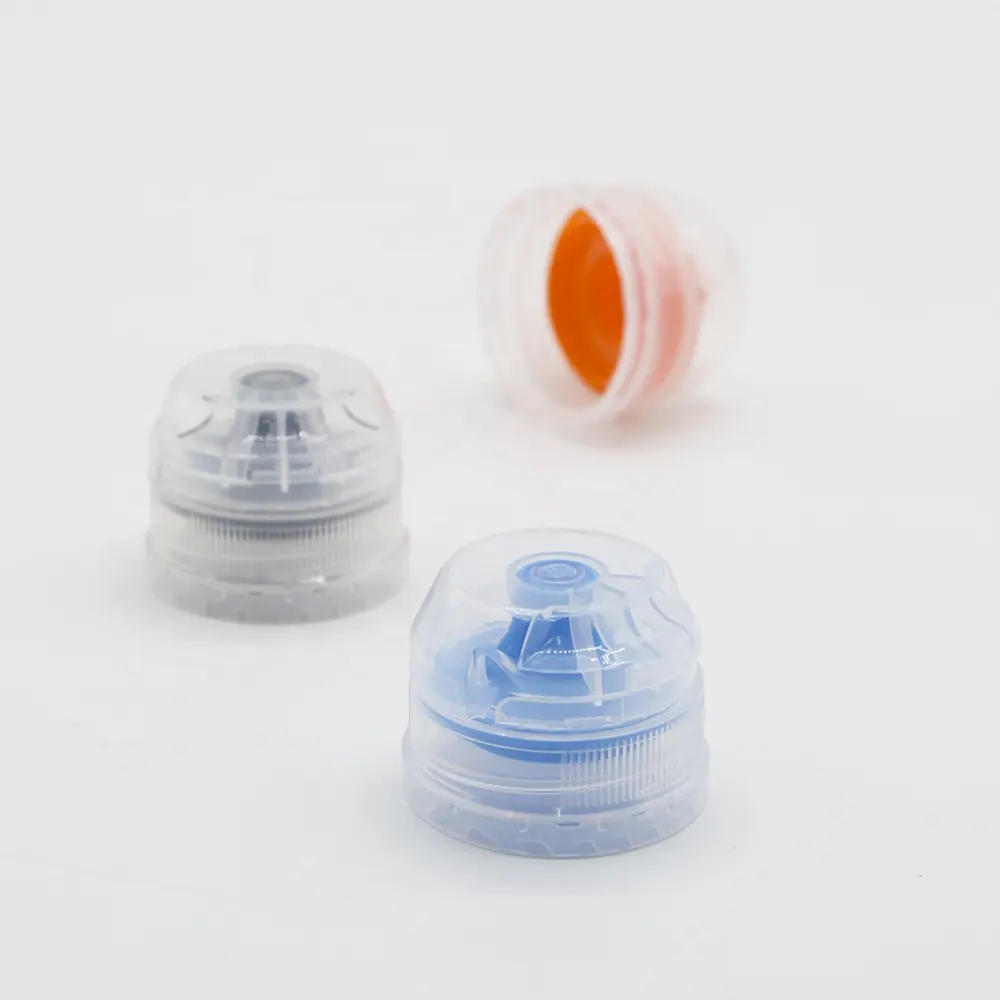 Bunte 30MM 38MM Flip Cap mit Sicherheits ring Energy Trink flasche Tamper Evident Flip Caps