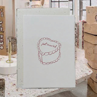 Cartes de vœux de mariage personnalisées en carton ondulé recyclable avec pelliculage mat, gaufrage, pochettes et enveloppes – Cadeau pour les mariés
