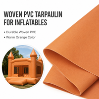 Tissu PVC tissé imperméable 500D 18x18 pour Air Dancer, motif Orange Festif, pour promotions d'Halloween
