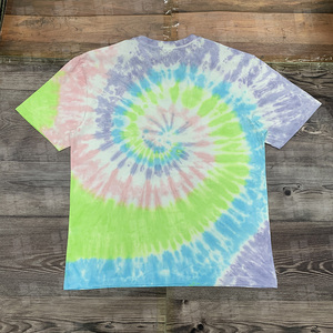 100 su misura cotone pettinato Tie Dye camicie serigrafia semplice estate Casual Tye t-shirt uomini con il tuo disegno in bambini e adulti - Product Image 4