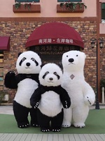 Efun 2m 2.6m 3m 10ft Couleur Personnalisée Ours Polaire Gonflable Panda Mascotte Costume Fursuit Cosplay Carnaval Halloween pour Adulte