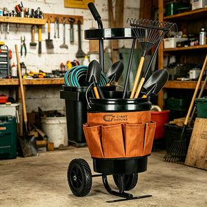 <span class=keywords><strong>Chariot</strong></span> de rangement <span class=keywords><strong>pour</strong></span> outils de jardin <span class=keywords><strong>Chariot</strong></span> à roulettes <span class=keywords><strong>pour</strong></span> pelouse et cour <span class=keywords><strong>Chariot</strong></span> à main <span class=keywords><strong>pour</strong></span> jardin <span class=keywords><strong>Sac</strong></span> à seau à roulettes Organisateur d'outils <span class=keywords><strong>Chariot</strong></span> de rangement - Product Image 4