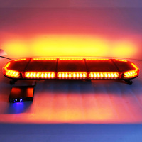 Barre lumineuse LED ambre d'urgence haute intensité, profil bas, pour montage sur toit de voiture, avec sirène, pour camion de remorquage