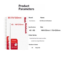 Maßgefertigtes OEM-Fabrik-Soft-Silikon-Spiralnotizbuch A5 für Schüler & Büronutzung 80 Blatt Spiralgebundene Notizbücher