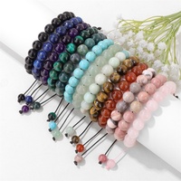 Bracelet d'amitié en pierres naturelles mates rondes de 10 mm, agates, jaspes, perles faites à la main, bijoux énergétiques pour la guérison et le yoga, pour hommes et femmes