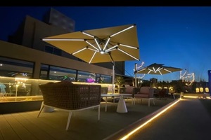Personnalisé Extérieur En Aluminium Roma Parasol Parasol Moderne Design pour <span class=keywords><strong>Patio</strong></span> Jardin Café Hôtel & Parc En Gros - Product Image 5