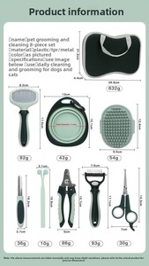 Kit de toilettage pour animaux 6 en 1, ensemble de brosses pour chiens et chats, brosse anti-poils, brosse démêlante, coupe-ongles avec sac de rangement portable, fournitures pour animaux de compagnie en gros - Product Image 5