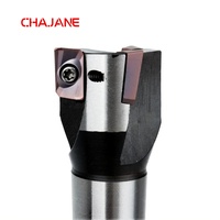 Fraise à queue indexable en carbure CHAJANE MTB3 BAP400R pour fraisage mécanique, tailles 25mm-50mm, filetage arrière M12, options d'alimentation électrique ou manuelle