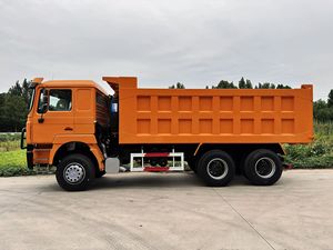 Camion benne poids lourd Shacman F3000 6X4 380ch Diesel Euro 3 pour travaux de construction, cabine orange, vue avant - Product Image 3