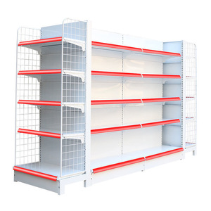 Supermercato doppio lato metallico leggero antiruggine mensola espositore-Multi cassa <span class=keywords><strong>Gondola</strong></span> per Super negozio vendita diretta alla fabbrica - Product Image 3