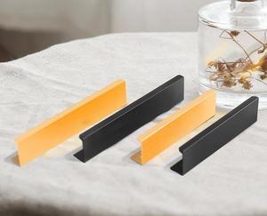 Nhôm Hidden Door Nội Thất Vô Hình Phần Cứng Xử Lý Kéo Lõm Xử Lý Trượt Door Puller Đen/Vàng - Product Image 5