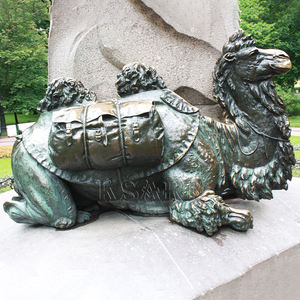 Haute qualité Bronze laiton chameau Statue métal artistique Animal Sculpture pour jardin ou rue paysage décoration - Product Image 1
