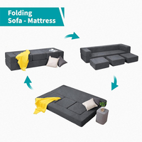 Matelas pliable SUREWALHOME, canapé DIY pour le jeu, grand canapé de repos, coussin de canapé, lit en mousse pour le salon, chaise de repos douce pour enfants