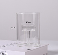 Bougeoir en verre coupe-vent de style européen, design paysager créatif, chandelier décoratif pour dîner aux chandelles