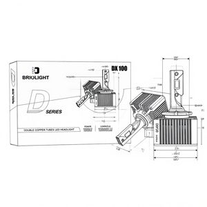 120W 24000LM Luz Led H4 H11 Tubos de cobre dobles D1S D2S D3S DS4 D5S Coche Auto H7 Led D1S Bombilla LED para faros de coche - Product Image 2