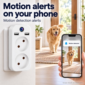Caméra espion Wi-Fi 1080P avec objectif visible, prise UE, double prises et ports USB-A pour visualisation sur téléphone - Product Image 4