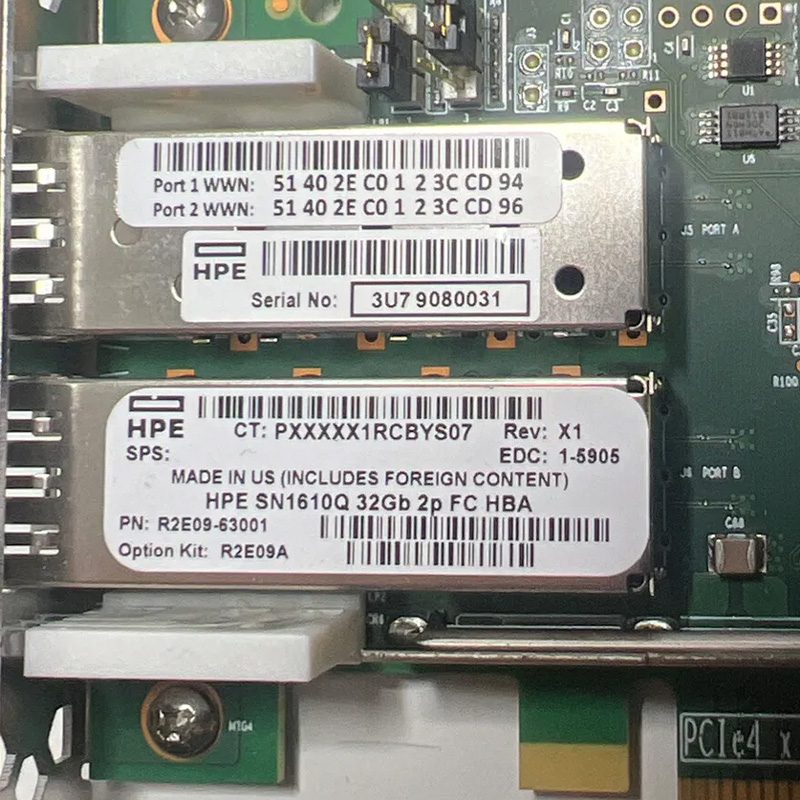 hpeサーバーsn1610q fc 32gbデュアルポート2uhbaカードr2e09aホットパーツ