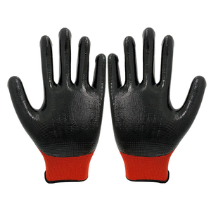 Gants <span class=keywords><strong>de</strong></span> travail <span class=keywords><strong>de</strong></span> sécurité en polyester blanc 13G et nitrile gris, équipement <span class=keywords><strong>de</strong></span> protection individuelle, taille S, personnalisables - Product Image 4