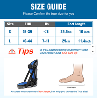 Attelle de nuit orthopédique en polyester et coton pour cheville et pied, avec boucle réglable, pour fracture et entorse, unisexe