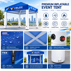 Carpa Inflable CATC para Eventos, Hermética, Impermeable 400D, Ignífuga |   Carpa de cuatro patas con dosel |   Impresión de Logotipos Personalizados |   1 MOQ | - Product Image 2