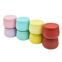 Boîte en fer blanc de stockage pour bougies, type RTS Big Belly Can, pour pommades et bougies, emballage métallique, conteneurs métalliques pour bougies